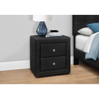 A-3065 Nightstand Black Leather-Look (Online Only)