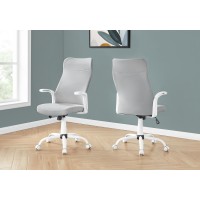 I 7324 Office Chair- White/ Grey Fabric/ Multi Position (Online Only)