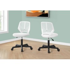 I 7338 Office Chair-White Juvenile/Black Base on Castors (Online Only)