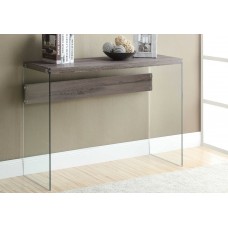 I 3055 Console Table-44"L/ Dark Taupe/Tempered Glass (Online Only)