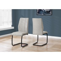 A-3111 Dining Chair Grey Fabric/Black Metal (Online Only)