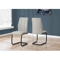A-3111 Dining Chair Grey Fabric/Black Metal (Online Only)