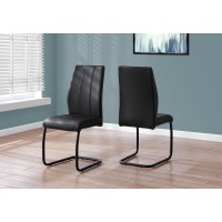 A-3211 Dining Chair Black Leather-Look/ Metal (Online Only)