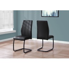 A-3211 Dining Chair Black Leather-Look/ Metal (Online Only)