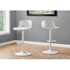 I 2314 BARSTOOL  WHITE / WHITE METAL HYDRAULIC LIFT (EXCLUSIVE ONLINE SALE !)