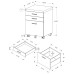 I 7403 Filing Cabinet-3 Drawer/ Black/Grey on Castors (Online Only)