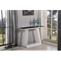 Julius Black Tempered Glass Console Table (Online Only)