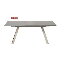 G09 EXTENSION GLASS TOP DINING TABLE  (EXCLUSIVE ONLINE SALE !)
