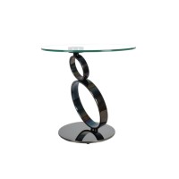 Ring end table with Black Nickel Legs (Online only)