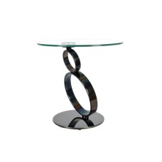 Ring end table with Black Nickel Legs (Online only)