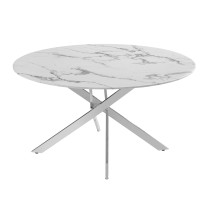 Genesis 51" Round Dining Table Glass Marble Top (online only)