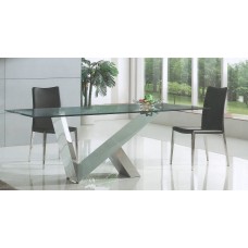Huston Clear 15 mm. Tempered glass Dining Table (Online only)