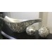 Silver Malha Decorative Bowl With Spheres (Floor Model)