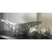 Silver Malha Decorative Bowl With Spheres (Floor Model)