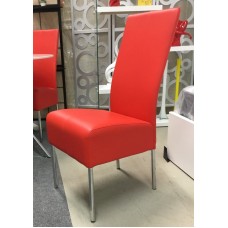 DC-445 Red Half-Leather Dining Chair (last 3 )