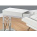 I 3170 Accent table-chrome metal/ Glossy white with a drawer (Online Only)