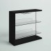 Bronx Rectangular 2 Shelf Bar Unit Black Glossy (Floor Model)