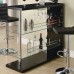 Bronx Rectangular 2 Shelf Bar Unit Black Glossy (Floor Model)