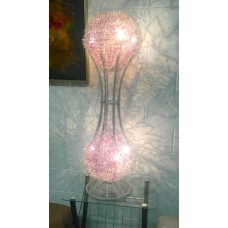 Metal wire Lamp with LED bulbs. (Floor model)