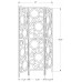 I 4636 Folding Screen 3 Panel/Silver"Buble design" (Online only)