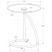 I 3004 End Table With Black Tempered Glass. (Online Only)