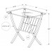 I 3021 Accent table Espresso Bentwood with tempered glass (Online only)