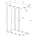 I 3000 Accent Table Chrome metal Frosted Tempered Glass(IN STOCK)
