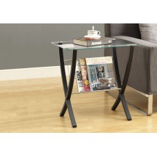 A-1203 Accent table Espresso Bentwood with tempered glass (In stock)