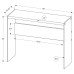 I 3055 Console Table-44"L/ Dark Taupe/Tempered Glass (Online Only)