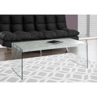 I 3230 COFFEE TABLE - GREY CEMENT WITH TEMPERED GLASS