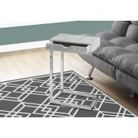 I 3373 ACCENT TABLE - CHROME METAL / GREY CEMENT WITH A DRAWER (EXCLUSIVE ONLINE SALE !)