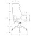 A-0527 Office Chair- Grey Microfiber/ High Back Executive (Online Only)