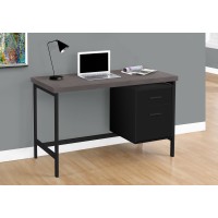 I 7437 Computer Desk-48"L/Black/Grey Top/Black Metal (Online Only)