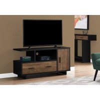 A-3082 TV Stand Black/Brown Reclaimed Wood-Look (Online Only)