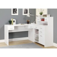 A-8207 Computer Desk-White Left or Right Facing Corner (Online Only)