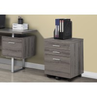 A-9407 Filing Cabinet-3 Drawer/Dark Taupe on Castors.(In Stock)