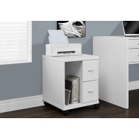 I 7051 Filing Cabinet-3 Drawer/ White/Cement-Look On Castor  (Online Only)