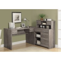 A-8137 Computer Desk Dark Taupe Left or Right Facing Corner (Online only)