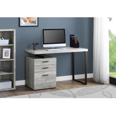 I 7409 Computer Desk-48 "L Grey Reclaimed Wood /Black Metal (Online Only)