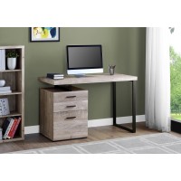 A-0147 Computer Desk -48 "L Taupe Reclaimed Wood/Black Metal (Online Only)