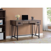 I 7412 Computer Desk- 48 "L/Brown Reclaimed Wood/Black Metal (Online Only)
