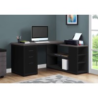A-9147 Computer Desk-Black/Grey Top L/R Facing Corner (Online Only)