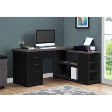 I 7419 Computer Desk-Black/Grey Top L/R Facing Corner (Online Only)