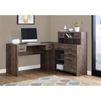 A-7247 Computer Desk-Brown Reclaimed Wood L/R Facing Corner (Online Only)