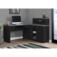 I 7430 Computer Desk-Black/Grey Top L/R Facing Corner (Online Only)