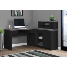 A-0347 Computer Desk-Black/Grey Top L/R Facing Corner (Online Only)