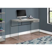 A-5447 Computer Desk-48" L Grey Reclaimed Wood/ Glass Panels (Online Only)