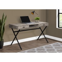 I 7449 Computer Desk-48"L/Taupe Reclaimed Wood/Black Metal (Online Only)