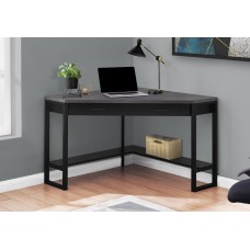 I 7503 Computer Desk-42"L/Black/Grey Top Corner/Black (Online Only)