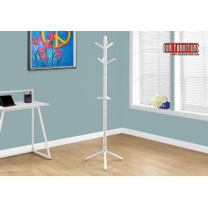 I 2002 COAT RACK - 69"H / WHITE WOOD CONTEMPORARY STYLE (EXCLUSIVE ONLINE SALE !)